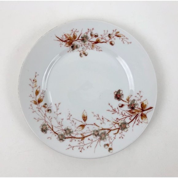 Marx And Gutherz Carlsbad Austria Ceramic Floral Salad Dessert Plate Vintage - Picture 1 of 6